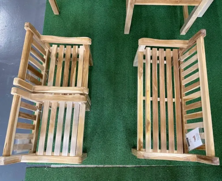 Folke Børnesæt med bænk og 2 stole - Classic Teak