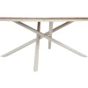 Kira Havebord Ø178 - Teak look / Gråhvid