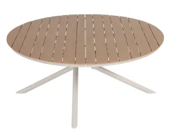 Kira Havebord Ø178 - Teak look / Gråhvid