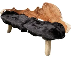 Lammeskind Imiteret 60x180 cm - Sort