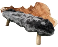 Lammeskind Imiteret 60x180 cm - Grå
