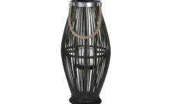 Lanterne Bamboo 21x38 cm Grøn