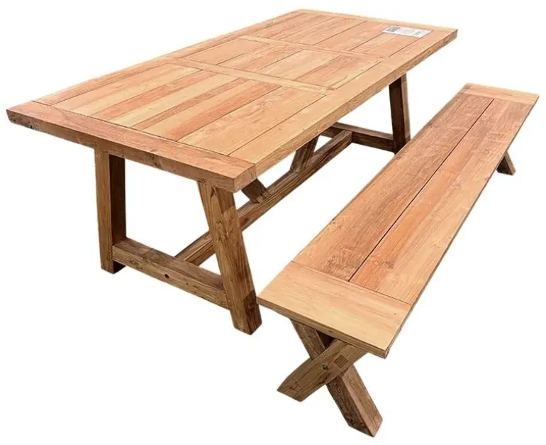 Lincoln Bord Recycled 200x100 cm - Teak