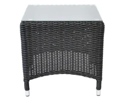 Lind Sidebord Polyrattan 50x50 - Sort