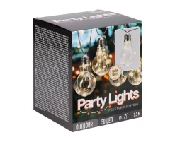 Lyskæde Partylight m/50 LED - Varm hvid
