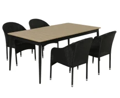 Malmø Andrea Havemøbelsæt til 4 personer - 100x180/235 cm - Mørkegrå