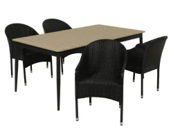 Malmø Andrea Havemøbelsæt til 4 personer - 100x180/235 cm - Mørkegrå