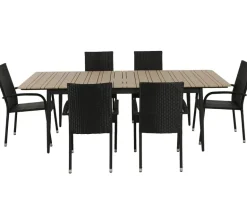 Malmø Geneve Havemøbelsæt til 4 personer - 100x180/235 cm - Mørkegrå