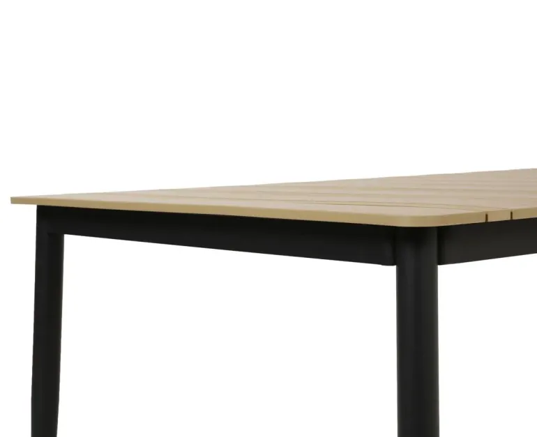 Malmø Havemøbelsæt m/6 Stabelstole 100x200 cm - Mørkegrå