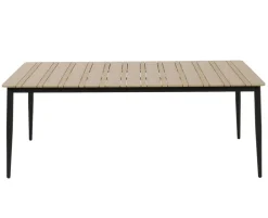 Malmø Havemøbelsæt med 6 positionsstole - 100x200 cm - Mørkegrå
