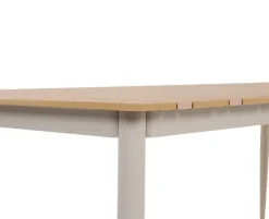 Malmø Havemøbelsæt med 6 stabelstole - 100x200 cm - Gråhvid
