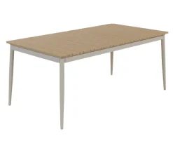 Malmø Sonja Havemøbelsæt til 4 personer - 100x180/235 cm - Gråhvid