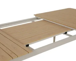 Malmø Sonja Havemøbelsæt til 4 personer - 100x180/235 cm - Gråhvid
