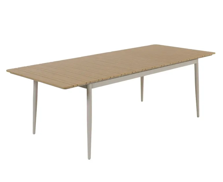Malmø Sonja Havemøbelsæt til 4 personer - 100x180/235 cm - Gråhvid