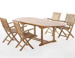 Mario Mia Havemøbelsæt 100x180/240 - Kerneteak