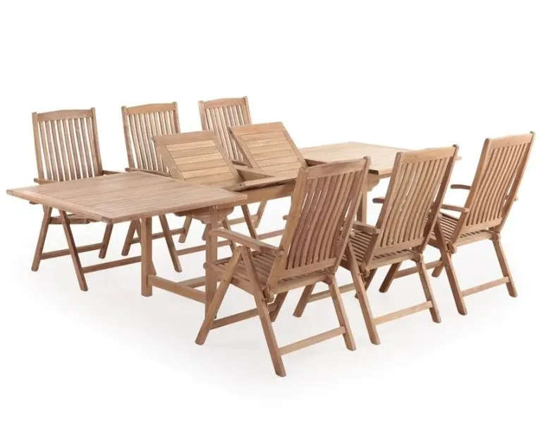 Nanna Darvin Havemøbelsæt 100x200/250/300 - Kerneteak