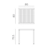 Nardi Cube 80x80 havebord - Latte