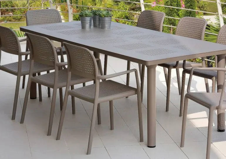 Nardi Libeccio Bora Havemøbelsæt 100x160/220 - Latte