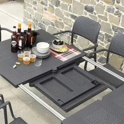 Nardi Libeccio Bora Havemøbelsæt 100x160/220 - Antracit
