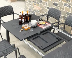 Nardi Libeccio havebord 100x160/220 - Antracit
