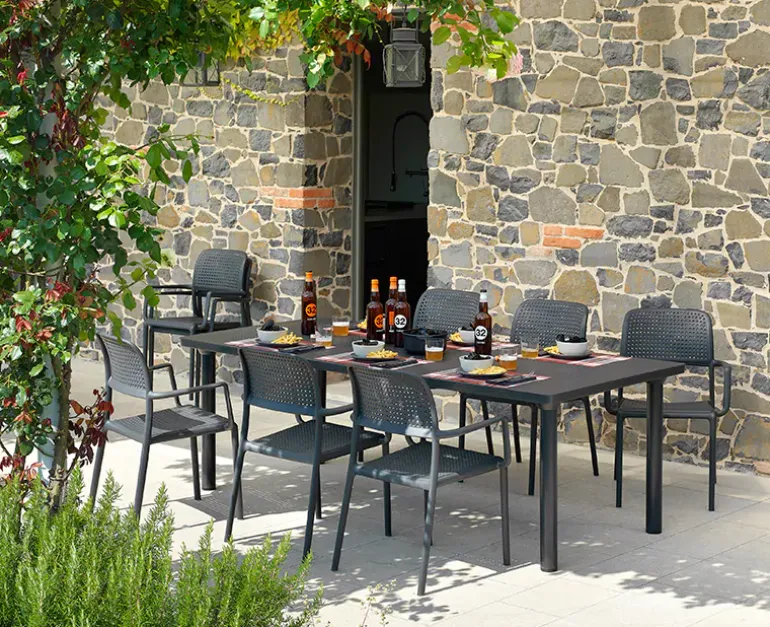 Nardi Libeccio havebord 100x160/220 - Antracit