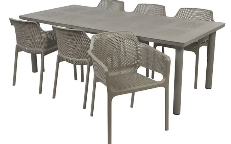 Nardi Libeccio Net Havemøbelsæt 100x160/220 - Latte