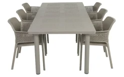 Nardi Libeccio Net Havemøbelsæt 100x160/220 - Latte