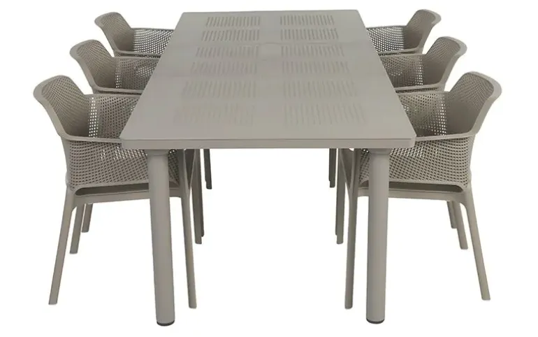 Nardi Libeccio Net Havemøbelsæt 100x160/220 - Latte