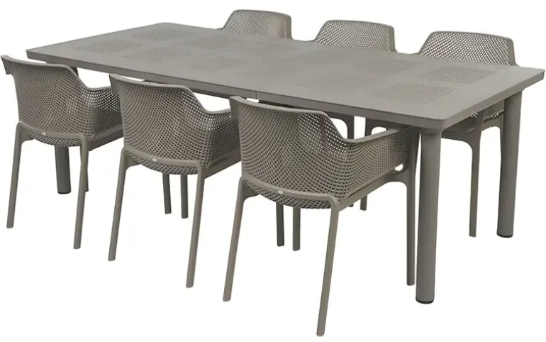 Nardi Libeccio Net Havemøbelsæt 100x160/220 - Latte