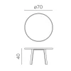 Nardi Maximo Loungebord Ø70 cm Maxi - Antracit