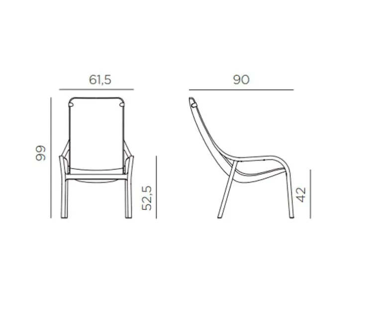 Nardi Net Loungestol - Antracit