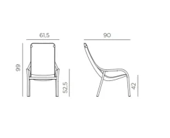Nardi Net Loungestol - Sennep