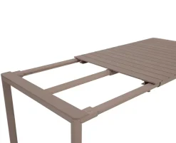 Nardi Tevere Cassia Havemøbelsæt - 90x147/211 - Latte / Borgogna