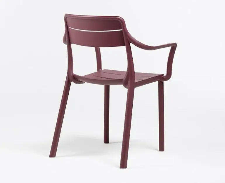 Nardi Tevere Cassia Havemøbelsæt - 90x147/211 - Latte / Borgogna
