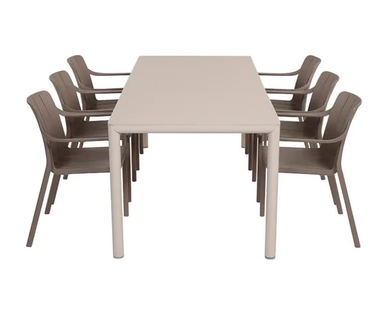 Nardi Tevere Tiberina Havemøbelsæt - 90x147/211 - Sand / Latte