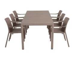 Nardi Tevere Tiberina Havemøbelsæt - 90x147/211 - Latte