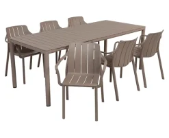 Nardi Tevere Tiberina Havemøbelsæt - 90x147/211 - Latte