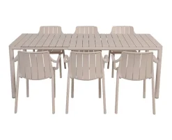 Nardi Tevere Tiberina Havemøbelsæt - 90x147/211 - Sand