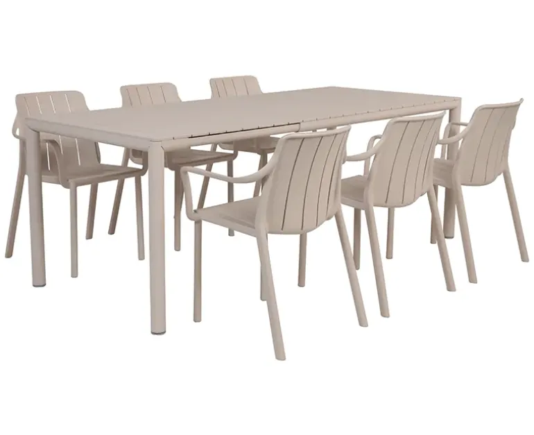 Nardi Tevere Tiberina Havemøbelsæt - 90x147/211 - Sand