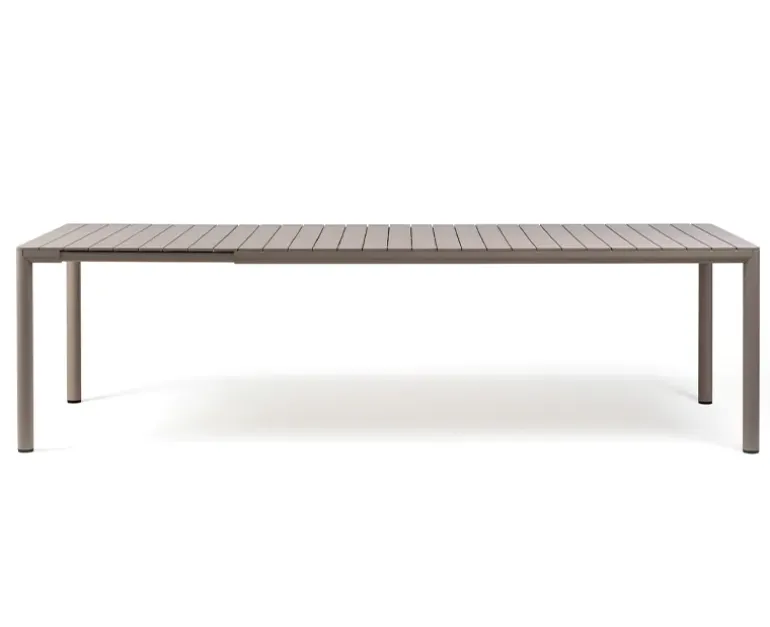 Nardi Tevere Tiberina Havemøbelsæt - 100x210/275 - 8 stole - Latte