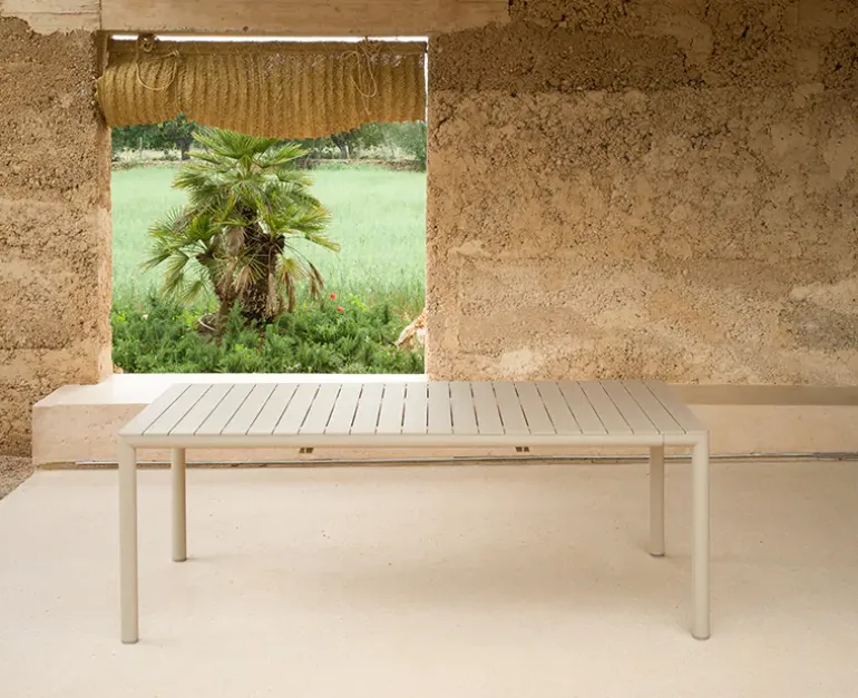 Nardi Tevere udtræksbord 90x147/211 - Sand