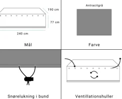 Overtræk Diningsæt 240x190