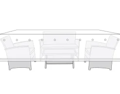 Overtræk Loungesæt 190x145