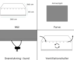 Overtræk Loungesæt 260x260x65 cm.