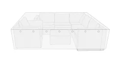 Overtræk Loungesæt 260x260x65 cm.