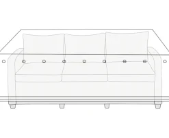 Overtræk til loungesofa 3-personers 225x96x96 cm