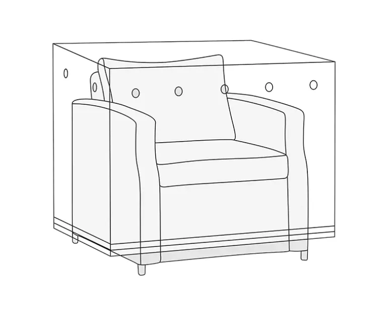 Overtræk til loungestol 96x96x96 cm