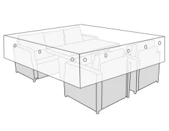 Overtræk 220x195x76 cm.