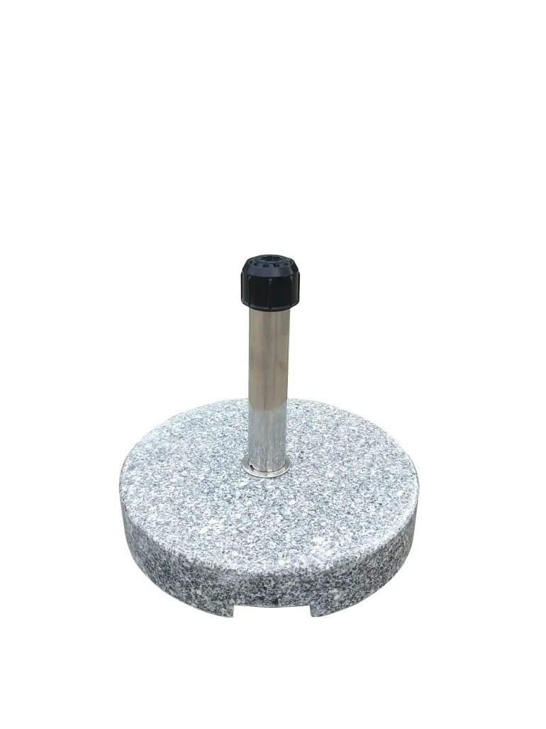 Parasolfod 35 kg - Grå granit m/hjul