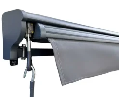 Pil markise - semikassette med motor - 3,5 x 3 meter - Grå